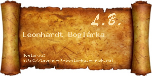 Leonhardt Boglárka névjegykártya